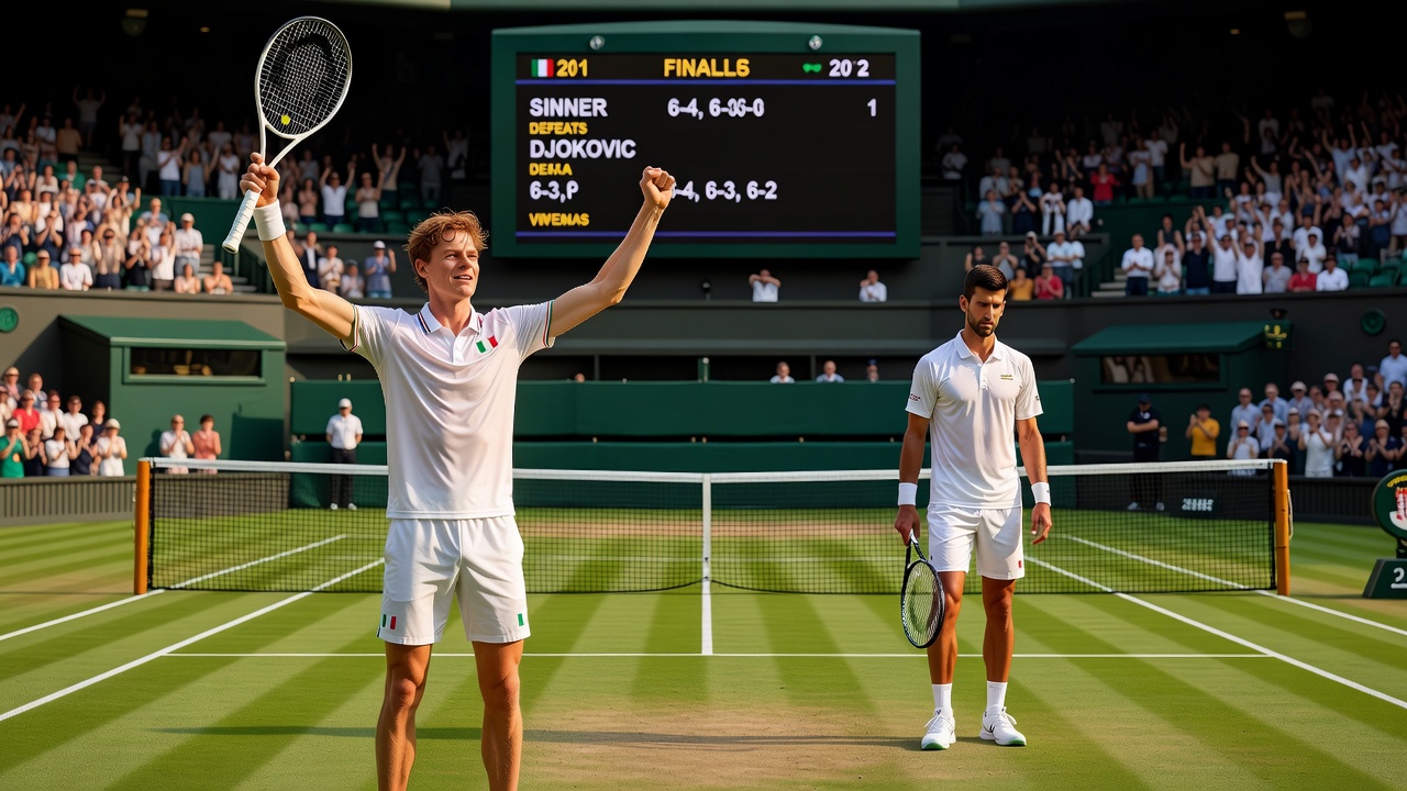 Sinner derrota Djokovic e avança à final de Wimbledon em busca do bicampeonato
