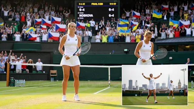 Noskova vence Kostyuk e garante inédita final tcheca em Wimbledon